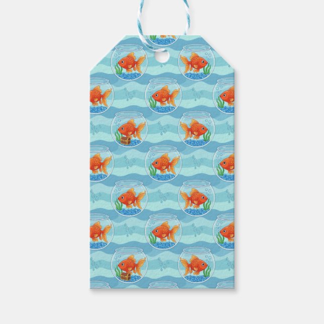 Goldfish Party Gift Tags (Front)