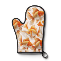 Goldfish Pattern Throw Pillow and Fleece Blanket