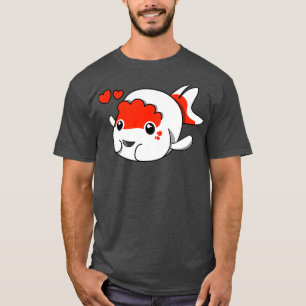 goldfish ranchu lion head fish red and white T-Shirt