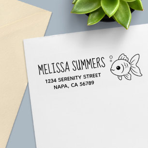 Goldfish Return Address Self-inking Stamp