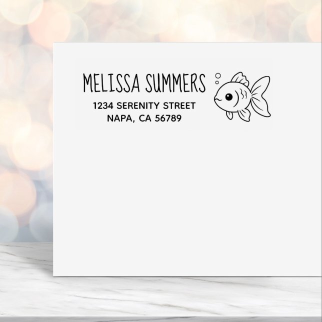 Goldfish Return Address Self-inking Stamp (Creator Uploaded)