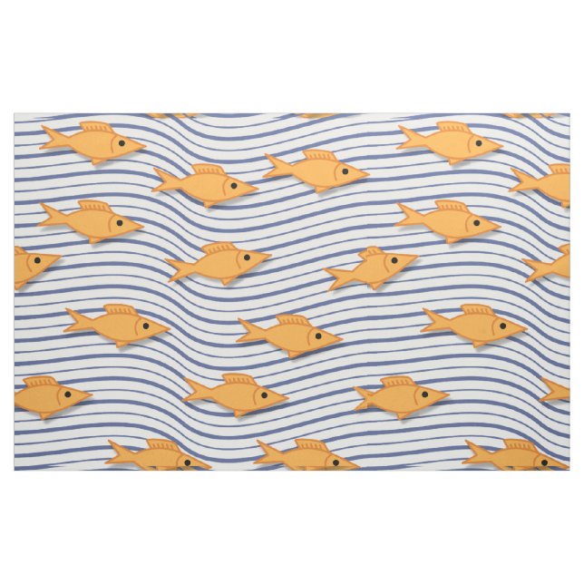 GoldFish School Fabric (Fat Quarter)