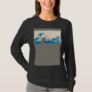 GoldFish Surfing Great Wave Off Kanagawa Surfer T-Shirt