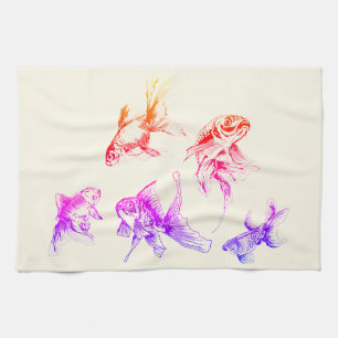 Goldfish - tea towel