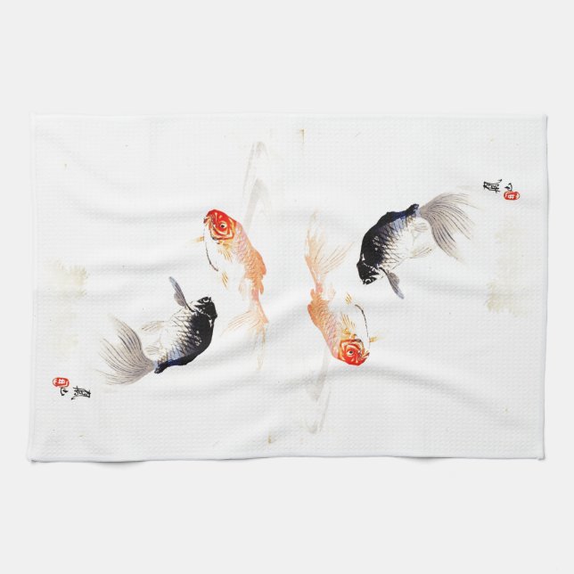 Goldfish Tea Towel (Horizontal)