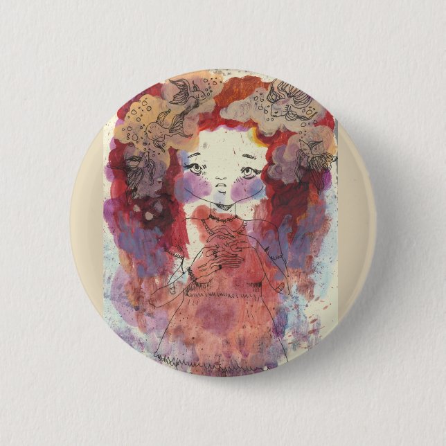 Goldfish Thoughts Pin (Front)