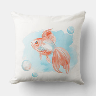 Goldfish. Watercolor Cushion