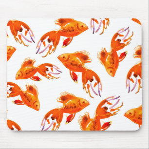 Goldfish Watercolor Mouse Pad