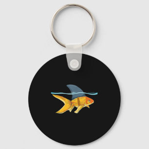 Goldfish With Fin Shark Funny Fi-shirt Key Ring