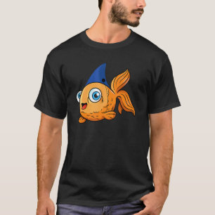 Goldfish with shark fin - motivation fishing fish T-Shirt