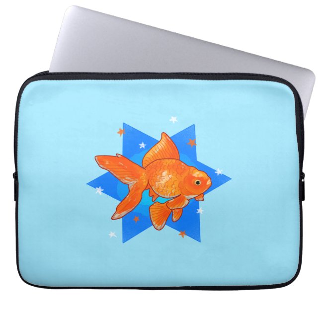 Goldfish with Stars Laptop Sleeve (Front)