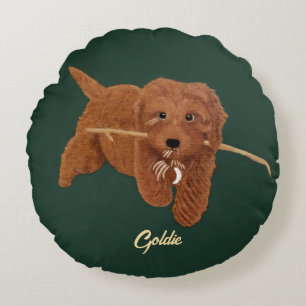 Goldie Doodle Round Cushion