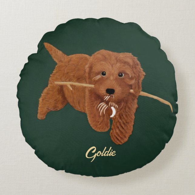 Goldie Doodle Round Cushion (Front)