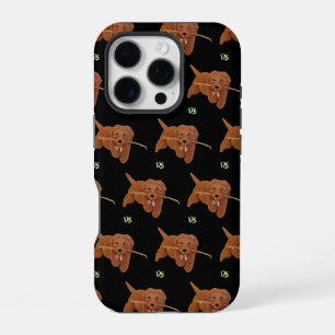 Goldie Golden Doodle Black iPhone 16 Pro Case