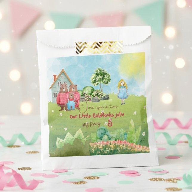 Goldilocks and  Bears Birthday  Favour Bags (Creator Uploaded)