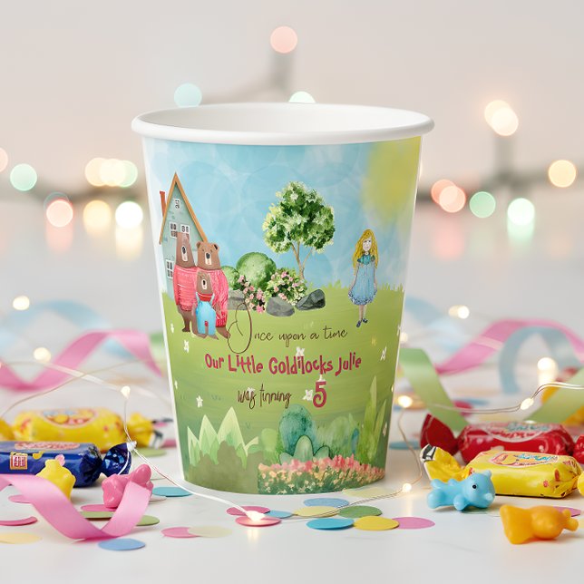 Goldilocks and The Three Bears Birthday Paper Cup (Creator Uploaded)