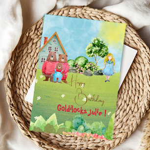 Goldilocks and The Three Bears Happy Birthday Card