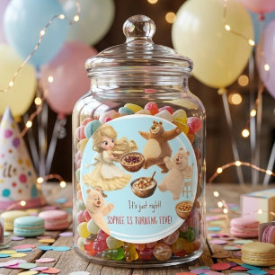 Goldilocks  Birthday  Classic Round Sticker