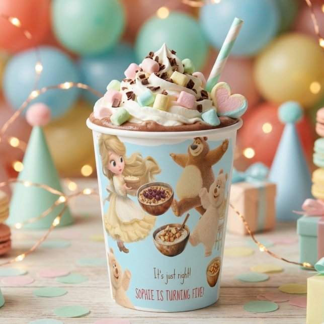 Goldilocks  Birthday  Paper Cups (Creator Uploaded)