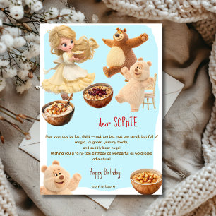 Goldilocks  Happy Birthday  Holiday Card