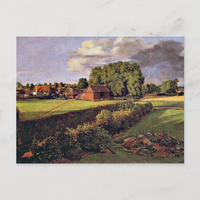 Golding Constable's Flower Garden artwork Postcard (Front)