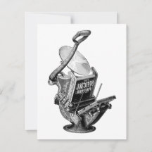 Golding letterpress printing press greeting card
