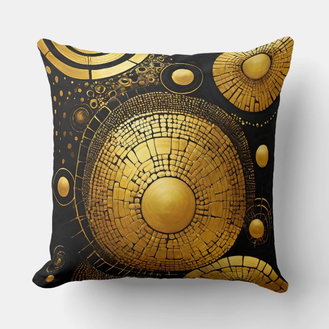GoldRush 1 Throw Pillow (Front)
