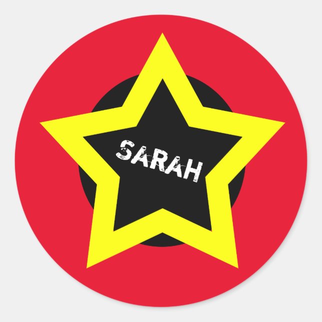 Golds Star & Top appreciation Sticker (Sarah) (Front)