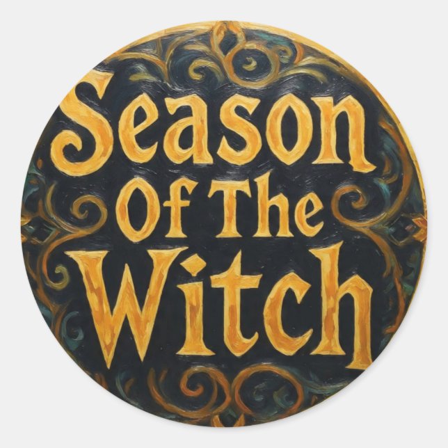 GoldSeasonOfTheWitch Classic Round Sticker (Front)