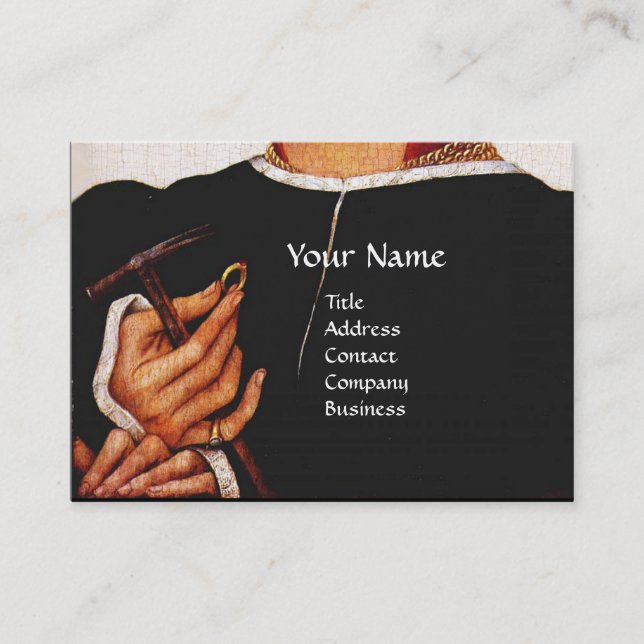 GOLDSMITH,PRECIOUS METALWORKER, GOLD JEWELRY ART BUSINESS CARD (Front)