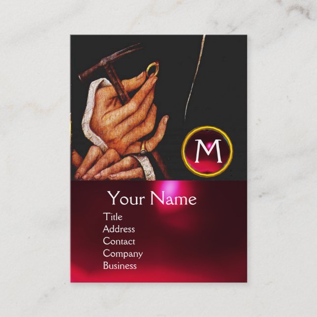 GOLDSMITH,PRECIOUS METALWORKER,GOLD JEWELRY ART BUSINESS CARD (Front)