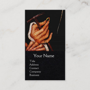 GOLDSMITH,PRECIOUS METALWORKER,GOLD JEWELRY Black Business Card