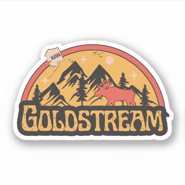 Goldstream, Alaska Sticker (Front)