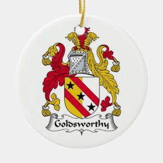 Goldsworthy Family Crest Ceramic Tree Decoration