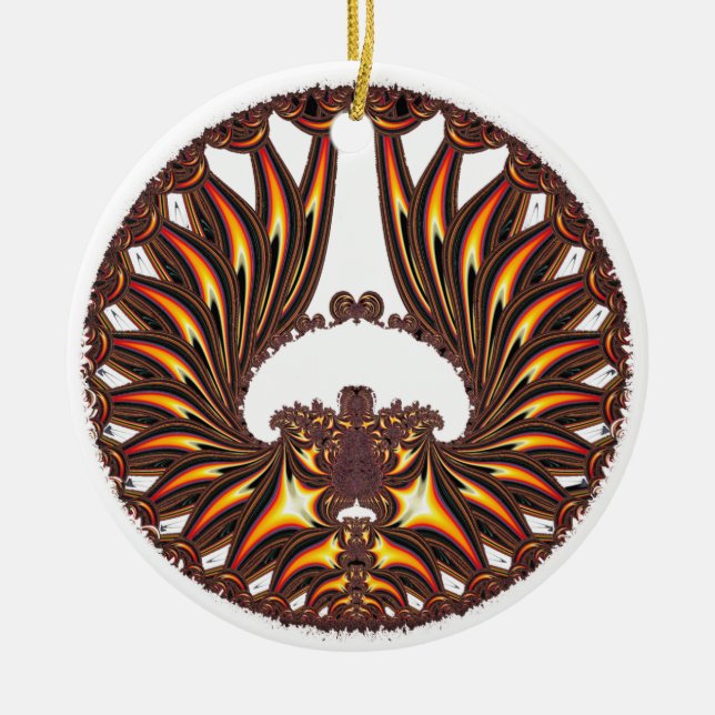 'GoldWings' Ceramic Tree Decoration (Front)