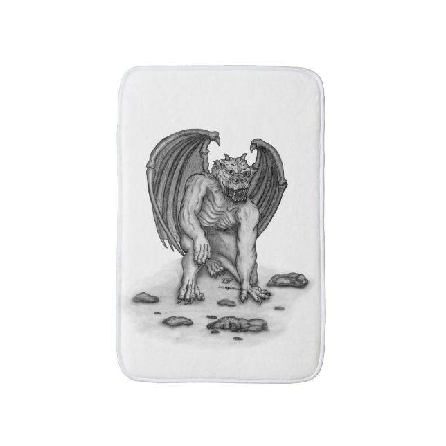 Golem Gargoyle Bath Mat (Front Vertical)