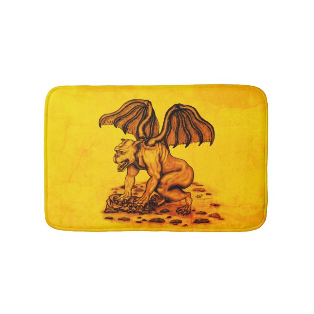 Golem Gargoyle Bath Mat (Front)
