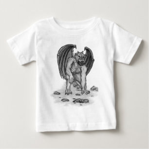 Golem Gargoyle black and white Design Baby T-Shirt