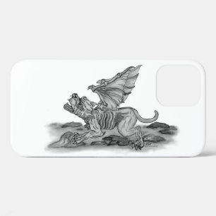 Golem Gargoyle black and white Design iPhone 12 Case