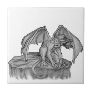 GOLEM - Gargoyle black-and-white Design Tile
