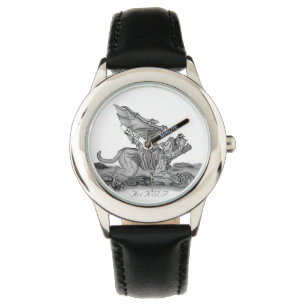 Golem Gargoyle, Black and white design Watch