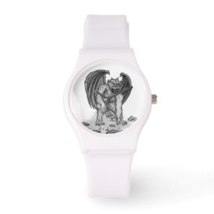 Golem Gargoyle, Black and white design Watch