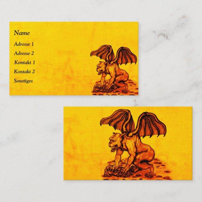 Golem Gargoyle Business Card (Front/Back)