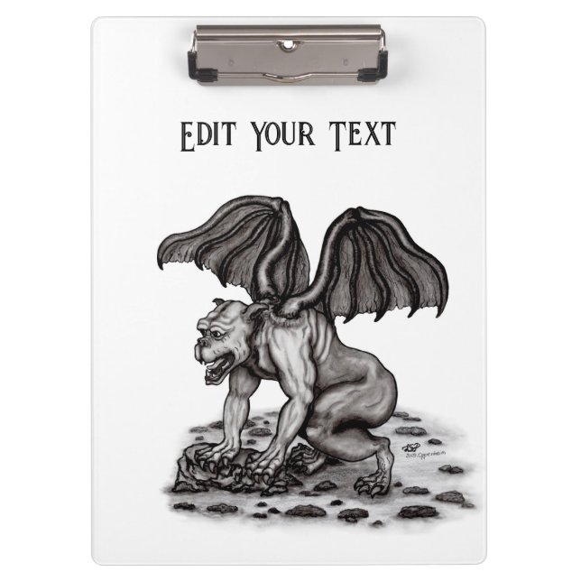 Golem Gargoyle Clipboard (Front)