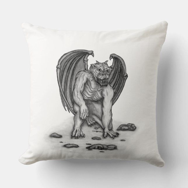 Golem Gargoyle Cushion (Front)