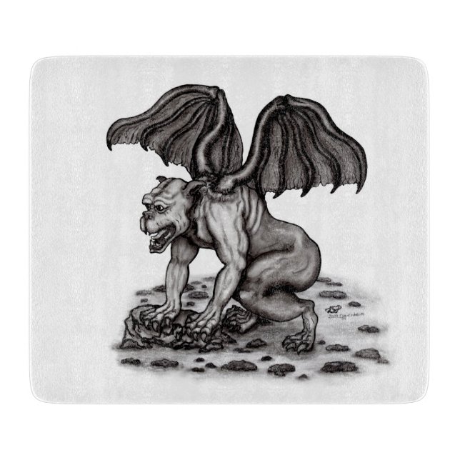 Golem Gargoyle Cutting Board (Front)