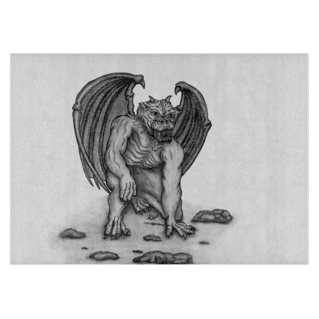 Golem Gargoyle Cutting Board (Front)