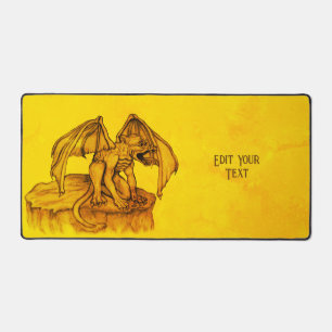 Golem Gargoyle Desk Mat