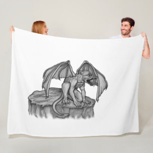 Golem Gargoyle Fleece Blanket