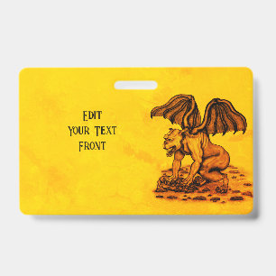 Golem Gargoyle ID Badge